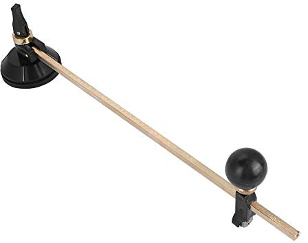 Sheens Taglierino Circolare in Vetro a bussole Regolabili con 6 Ruote in Acciaio e Ventosa(60CM)