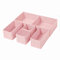 SONGMICS Organisateur de Tiroir, Boîte de Rangement pour Sous-vêtements, Lot de 6, pour Chaussettes, Soutiens-gorge, Culottes, Cravates, Écharpes, Rose RDZ06PK