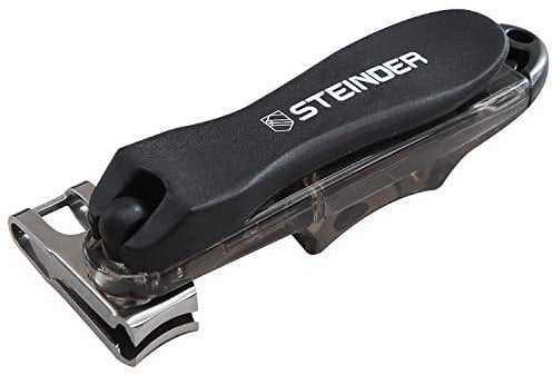 Steinder 360 Degree Rotary Nail Clipper, Nail Cutter, Heavy Duty Stainless Steel Fingernail Clipper for Men & Women - Black