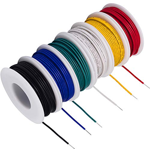 TUOFENG 20 AWG Cable sólido 8 metros Bobinas Kit de cable sólido Kit de cable de puente de calibre 20
