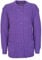 Lets Shop Shop Chunky Cable Knit Cardigan for Women Ladies Round Neck Long Sleeve Aran Plus Size 16 18 20 22 24 Violet