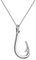 CENWA Fish Hook Necklace Pendant Jewelry - Fishing Gift for Couple, Metal