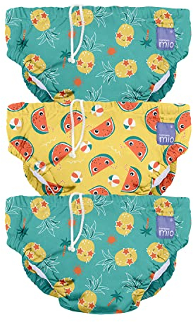 Bambino Mio Wiederverwendbare Schwimmwindel 3er-Packung, Süß, 1-2 Jahre, Strandmode-Essentials für Babys und Kleinkinder, Jungen und Mädchen.