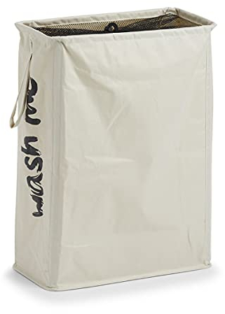 Zeller 14282 Wäschesammler Wash me, Polyester, beige, ca. 20x40x56 cm, Wäschekorb, Wäschebox