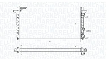 MAGNETI MARELLI Kühler, Motorkühlung | Kompatibel mit: VW PASSAT B3/B4, PASSAT B3/B4 Variant