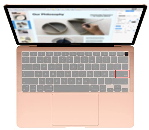 MiNGFi Silikon Tastaturschutz für MacBook Air 13 A2179 (2020), A2337 (M1, 2020–2022) US/ANSI Tastaturlayout - Transparent