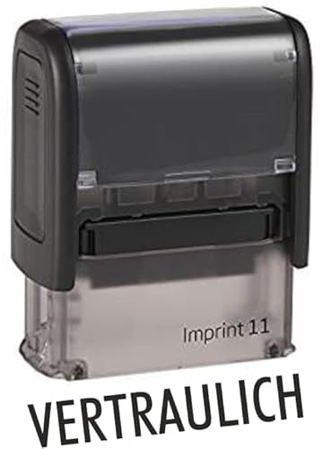 Selbstfärber Imprint/Lagertext – VERTRAULICH - von Kaufhaus2010 - Lagertextstempel zur Kennzeichnung von Dokumenten 37 mm lang