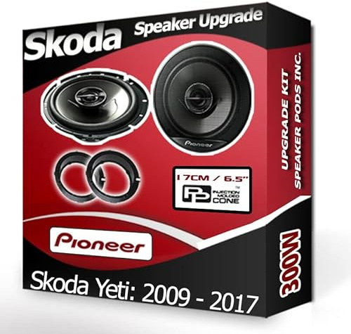 Yeti Speaker upgrade Front Door Pioneer car speakers 6.5 17cm + Rings 300W