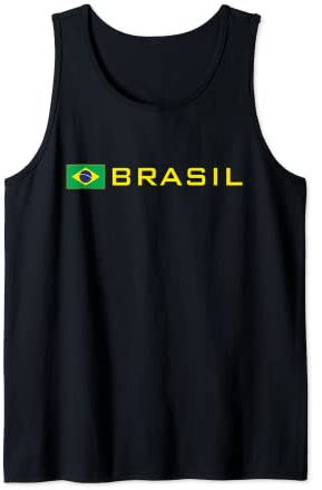 BRASIL BRAZIL FLAG SPORTS SOCCER FOOTBALL ATHLETIC JERSEY Tank Top