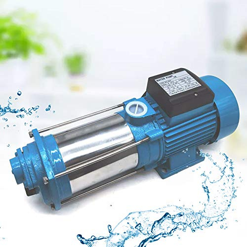Pompa centrifuga da 2500 W, 2850 rpm, pompa ad alta pressione, da giardino, per acque domestiche, per fontane, autoadescante, monofase, in acciaio inox, centrifuga, altezza di mandata 110 m