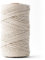 LEDENT Makramee Garn (3mm, 120M, Natur) - Doppelt gedrehtes Seil aus 100% Recycelter Baumwolle zum Basteln - Dickes Makramee Garn für kreative Projekte