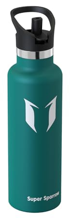 Super Sparrow Borraccia Termica Bambini, Ultraleggero Acciaio Inox 18/10 Bottiglia Termica - 350ml - Senza BPA Borracce, Thermos per Scuola, Sport, Campeggio, Yoga, Palestra, Ciclismo