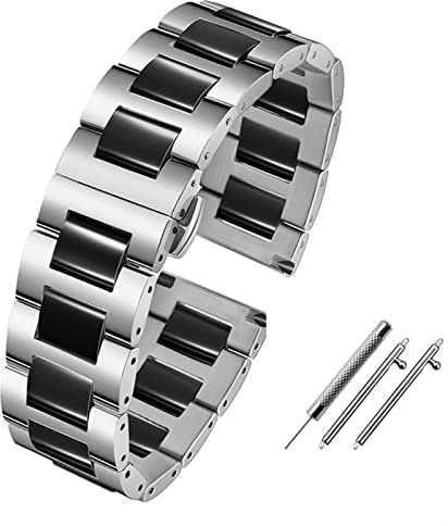 HKIDKK Bracelet de rechange en céramique pour montre connectée Samsung Gear S2 S3 S4 20 mm 22 mm, 22mm, Agate