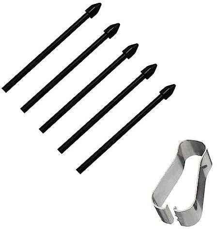 Puntas de Repuesto para Samsung Galaxy Tab S8+ Plus/Tab S8 Ultra/Tab S7 / S7+ Plus / S7 FE/Tab S6 / S6 5G / S6 Lite Lápiz óptico de Pantalla táctil S Consejos con Herramienta, 5 pcs (Negro).