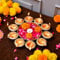Kalakriti 2 Pcs Metal Diya Shape Urli Bowl Flower Indian Decorative for Home | Home Decor Floating Tea Light Candles | Table Decor | Diwali Navratri Pooja Decoration Items | 12 Inch Each