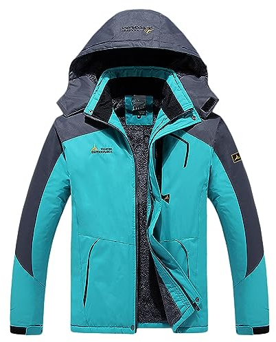 Basic-Jeansjacke einfarbiger Denim-Baumwolle mit Knöpfen und Taschen für Damen Flieder Mantel Damen (Blue, L)