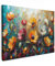 MuchoWow© Wandbilder 80x60 cm Wohnzimmer Wanddeko Schlafzimmer Zimmerdeko Wandgemälde Zimmer Deko auf Wand Dekoration Wall Art Aquarell - Blumen - Kunst - Modern