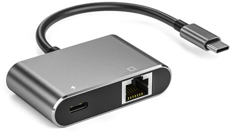 USB C auf RJ45 LAN Ethernet Gigabit Netzwerkadapter mit Chippset AX88179 mit 100W PD Aufladung für Windows/iOS/iPadOS/macOS/Linux