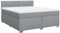 vidaXL Boxspringbett, Polsterbett Bett mit Matratze Matratzenauflage, Bettgestell mit Kopfteil Lattenrost, Doppelbett für Schlafzimmer, Hellgrau 180x200cm Stoff