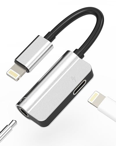 Adaptateur Jack Lightning Vers 3.5mm Casque (2en1)pour Apple Pour IPhone 12 13 Pro Pour IPad Connecteur Audio Chargeur Ecouteur Splitter Prise AUXiliaire Cable Adaptateurs Téléphoe écouteurs Appareil