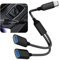 Adattatore tipo C Splitter 2 Porte, Cavo USB-C OTG Splitter Y, Tipo C Maschio a Doppia USB Femmina per Dati e Ricarica, splitter USBC 2 Porte, Compatibile con Laptop, Auto