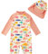 upandfast Baby Badeanzug mit Sonnenhut UPF 50+ Uv Sonnenschutz Badebekleidung für Baby(9-12 Monate,Orange Fisch)