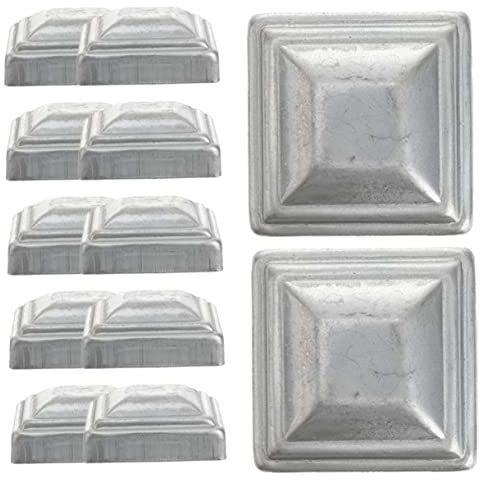 Angoily Pfostenkappen 5X5 Cm 12 Stück Metall Zaunpostkappen Abdeckkappen Für Holzpfosten Zaunpfostenabdeckung Geländerpfosten Schutzkappe Für Verkehrsbarriere Und Zaun