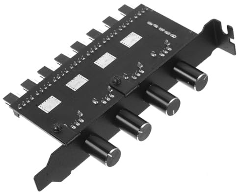 Angoily Cpu Fan Speed Regulator for Pc Electronic Cooling Fan Hub Pc Fan Controller