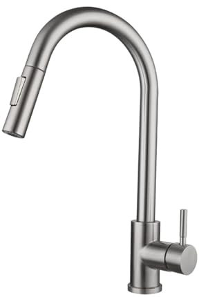 Touch-Armatur Küchensensor Armatur ausziehbar Touch-Wasser warm und kalt Universalspüle zum Waschen, 52-1 gebürstet (Touch-Armatur)