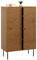 Highboard HWC-N78, Kommode Schrank Sideboard, skandinavischer Stil, Metall Holz Melamin MVG 130x80x40cm - Natur