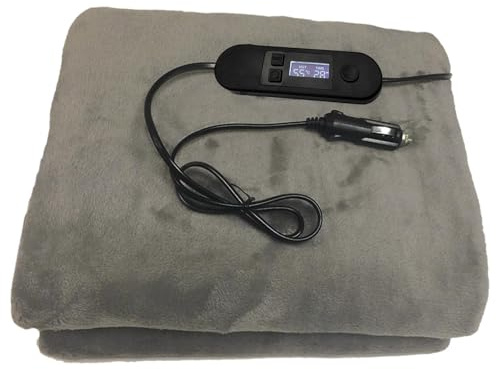 Weqizuerqi Auto Heizdecke 12V 100x70cm Winterwarme Heizdecken Mit Abschaltautomatik 5 Heizstufen Auto Off Timer Überhitzungsschutz Für Verwendung Mit Haustieren Bei Kaltem Wetter Schiffen
