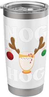 Nog Hog - National Eggnog Day - Egg Nog Christmas Holiday Stainless Steel Insulated Tumbler