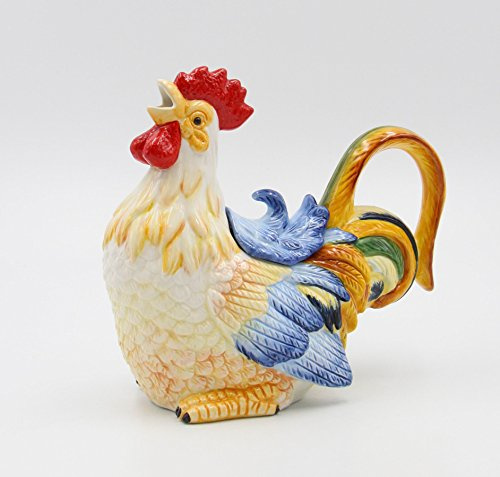 Cosmos Gifts 31984 Rooster Teapot (17 oz), One Size, Yellow