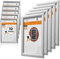 Deflecto Lot de 10 - Vitrine Porte-Affiche Clipsable A4 - Cadre Affichage à Clip en Aluminium Argenté - Cadre Porte Affiche Clipsable Alu A4