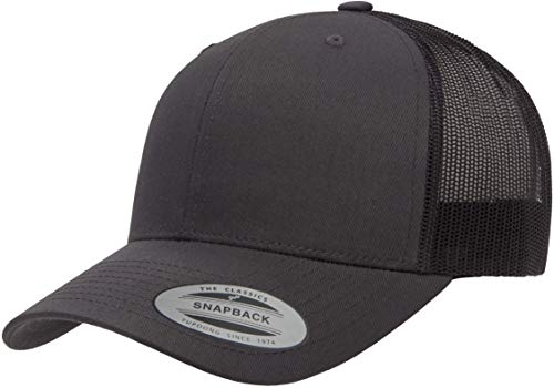 Yupoong Herren Single Trucker-Mütze, Dunkelgrau, Einheitsgröße