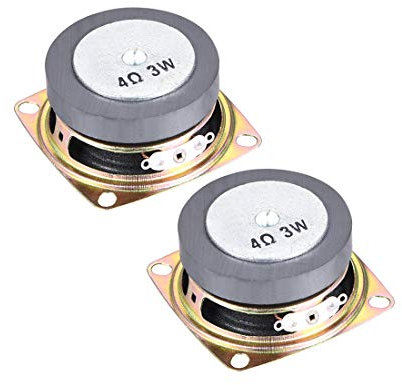 sourcing map 3W 52mm Square Shape 4 Ohm DIY Speaker Replacement Loudspeaker 2pcs