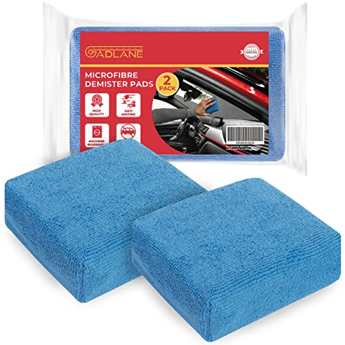 GADLANE Antibeschlag Schwamm Microfaser Pad Saugfähig Auto Schwamm Windschutzscheibe Spiegel Glas Fenster Klare Scheibe Nebelentferner Aplikator Pads (2 Stück)