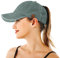Pferdeschwanz-Baseballkappen für Damen – Gewaschene, einfarbige Baumwolle, verstellbar, Klassische Vintage-Denim-Baseballmützen, Sonnenkappen für Damen im Freien