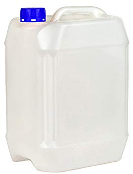 Kanister mit Deckel PE natur, 10l, Leerkanister für Epoxidharz, Lacke, Farben, Öl, Säure, Trinkwasser - lebensmittelecht