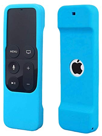 Remote Case Compatible for Apple TV 4K 4th Generation, HJYuan Shock Proof Silicone Remote Cover Case Compatible Apple TV 4th Gen Siri Remote Controller - Blue