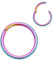 4youquality Surgical Steel Nose Ring Septum Clicker Hinge Segment Ear Helix Tragus Ring Hoop Nose Rings (Rainbow, Size 1.0 * 8mm Medium)