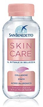 San Benedetto SKINCARE Lot de 24 bouteilles d'eau minérale naturelle avec collagène, zinc et acide hyaluronique
