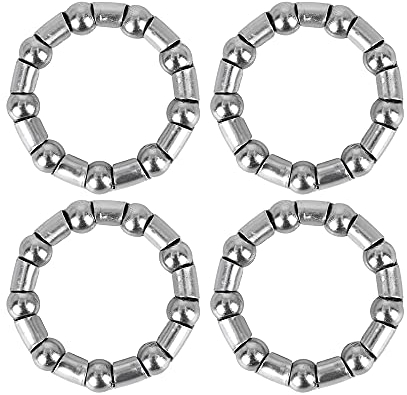 X AUTOHAUX 4 Stück Kugelkranz Kugellager Steuersatz Steuersatz Kugelring 44mm für Fahrrad Silber