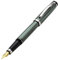 Xezo Incognito Fountain Pen, Medium Nib. Zinc Green Layered Lacquer with Pure Platinum Plating. Handcrafted, Limited Edition, Serialized
