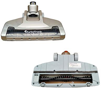 Ersatzbodenbürste silber mit LED-Beleuchtung für Akku Staubsauger Turbotronic LUX300, TT300, TT-500, TT-750, Bodendüse
