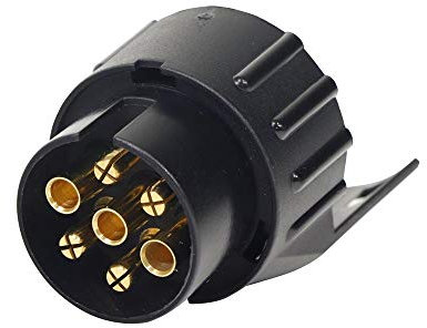 Netagon 7-PIN to 13-PIN Towing Adaptor for Trailer, Caravan & Bike Racks - Trailer Plug Adapter 12V Waterproof Electric Adaptors Socket Converter Connector