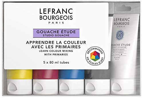 Lefranc Bourgeois Gouache Etude Set Etudiant 5 x 80 ml