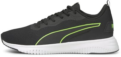 PUMA Unisex Flyer Flex Laufschuh, Black Black Green Glare, 44 EU