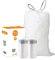 Code H (50 pièces) sacs poubelle en plastique résistant avec cordon de serrage compatible avec Simplehuman Code H | 1,2 mm | Sacs poubelle blancs avec cordon de serrage de 30 à 35 litres