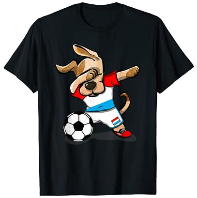 Dab Dog Luxemburg Fußball Luxemburg Flagge Luxemburg T-Shirt